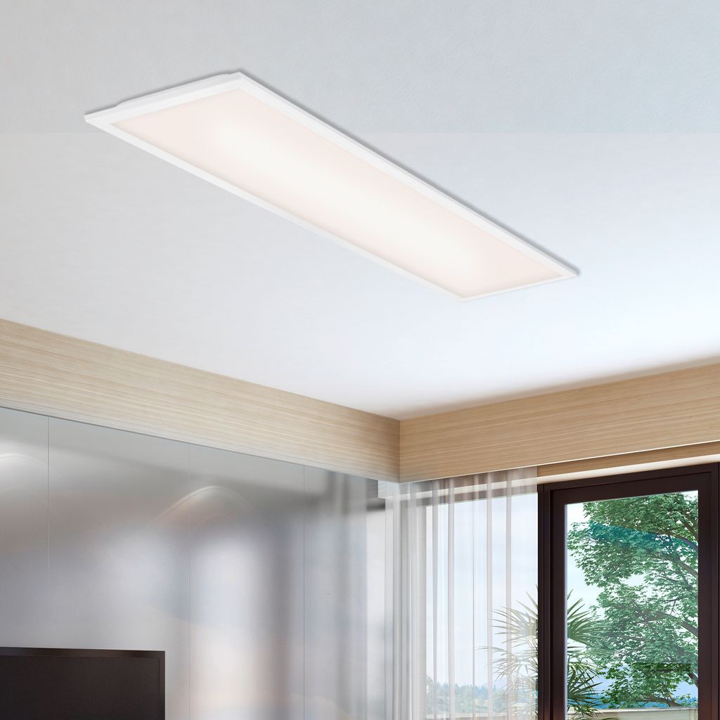 Simple LED Panel, neutral white light, rectangular form, 22W, white
