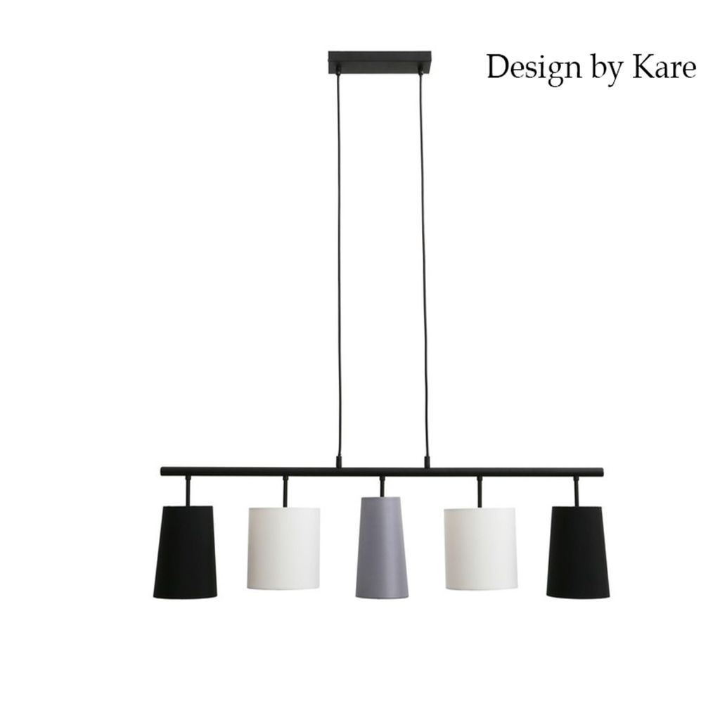 Pendelleuchte Pendellampe 5xE14 Design by Kare schwarz weiß grau Briloner 4