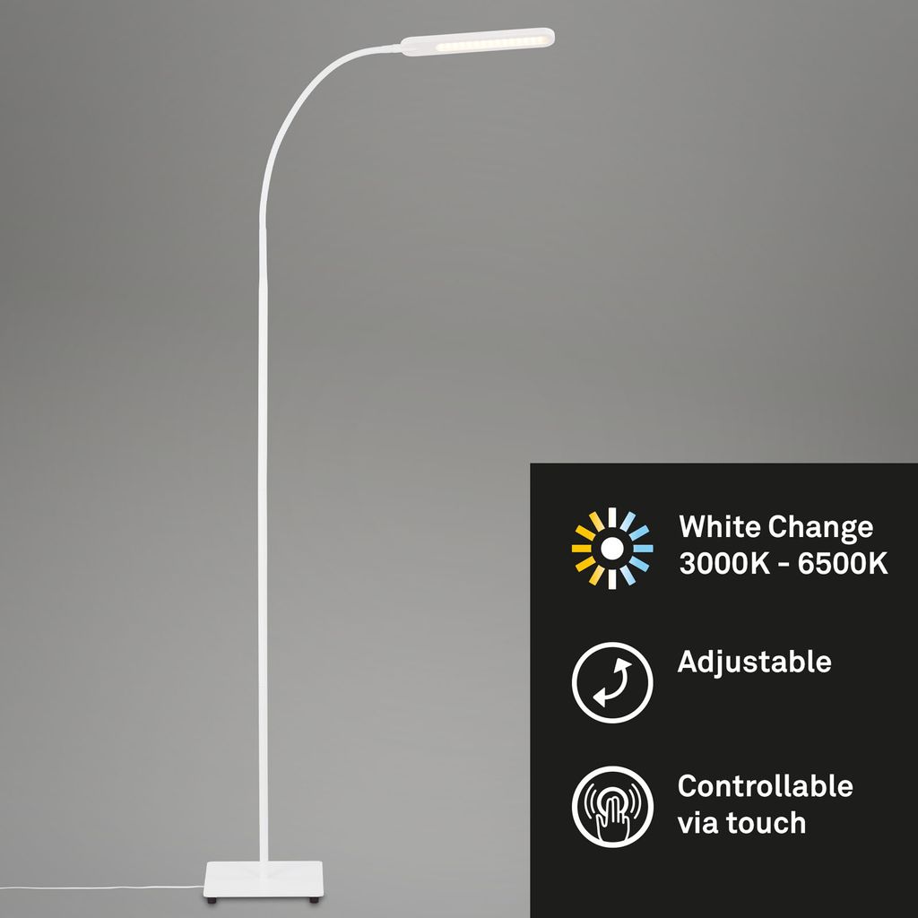 LED CCT Touch Stehleuchte 183 cm 6,5W 600lm weiß