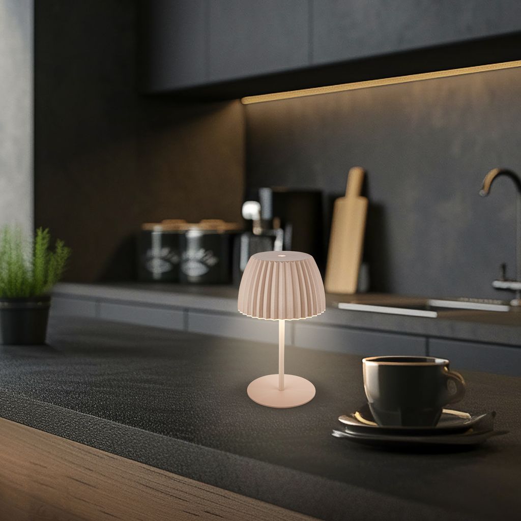 LED Tischlampe Akku LED Tischleuchte Dimmbar Kabellos Touch Aussen/Innen 6