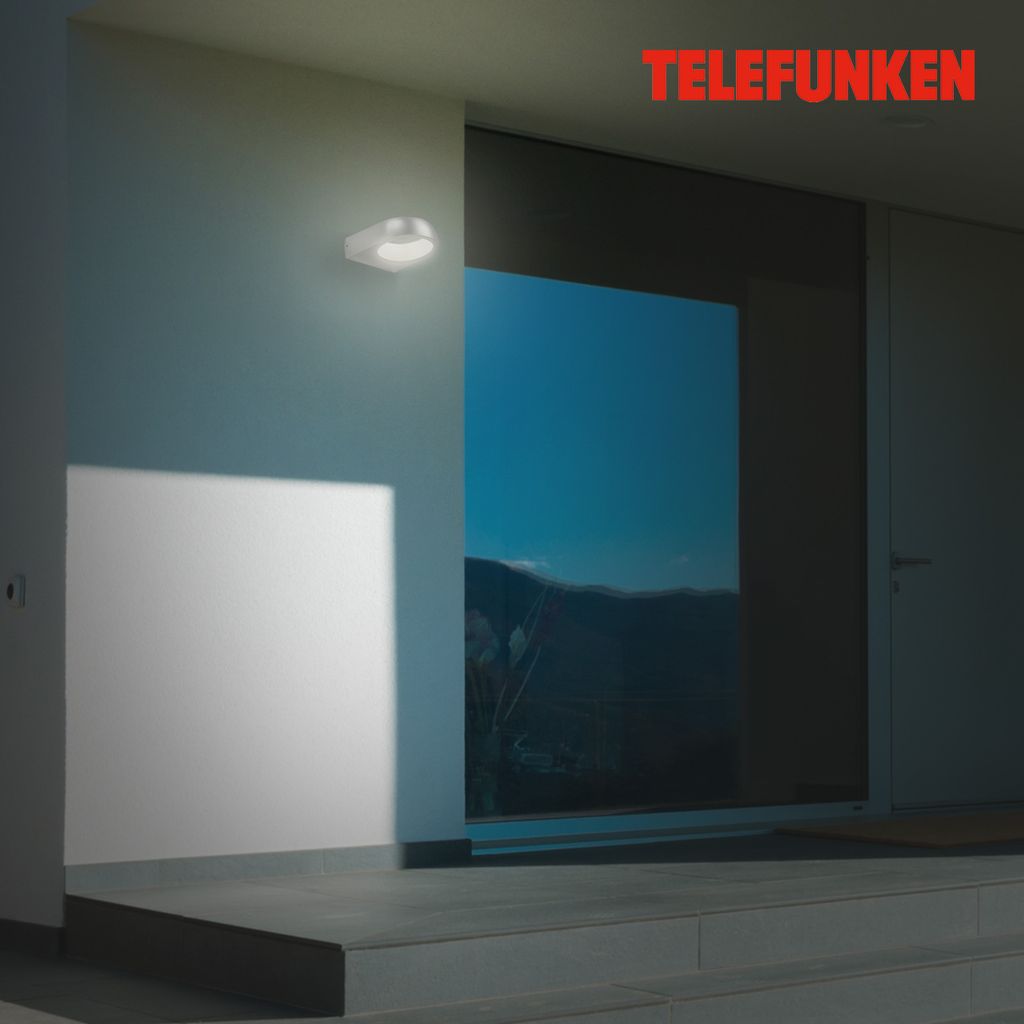 LED Außenleuchte, silber, 1xLED/6,5W