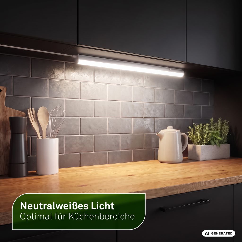 Took A Unterbauleuchte 58,5 cm - 3,5W, 740lm, mit EEK A Lichtquelle*, Neutralweiß, LED, Weiß