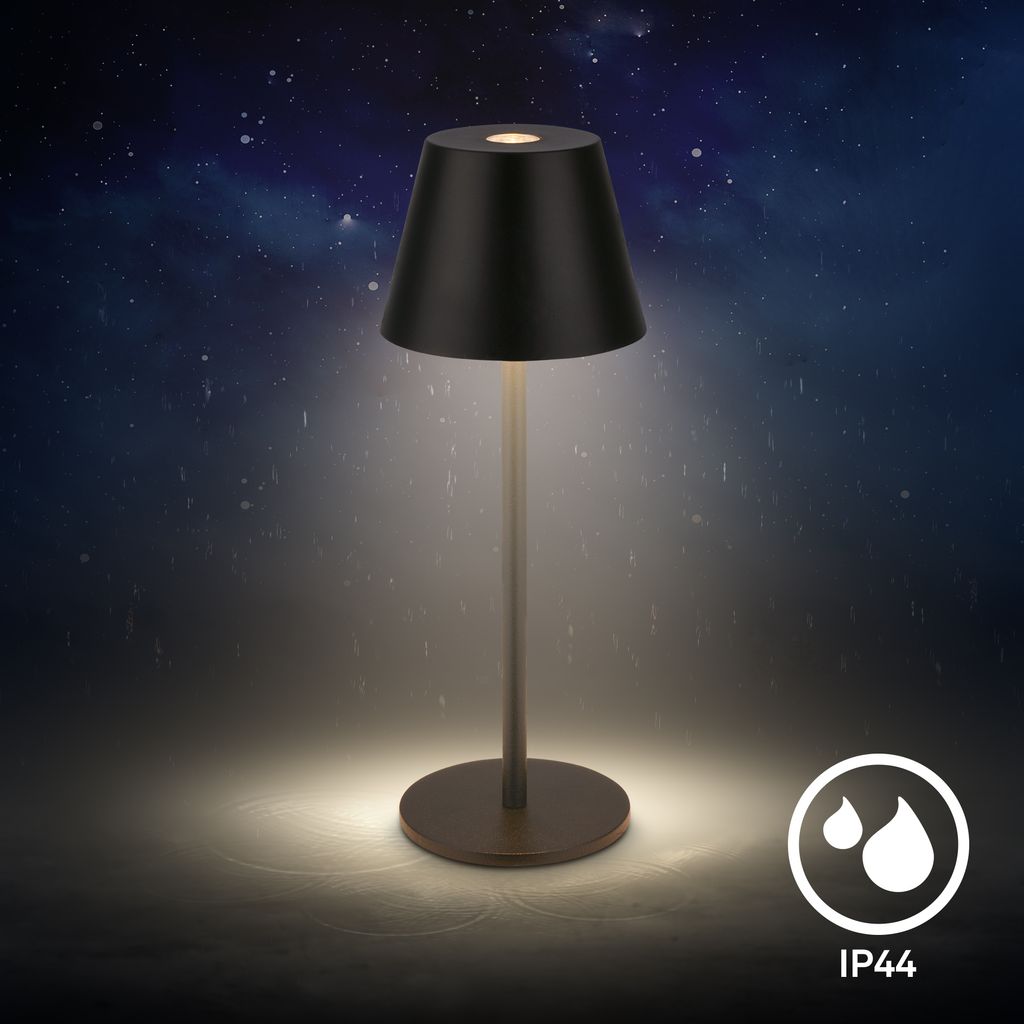Kiki Nano Tischlampe - 1,5W, 130lm, Akku, LED, Dimmbar, Warmweiß, Schwarz
