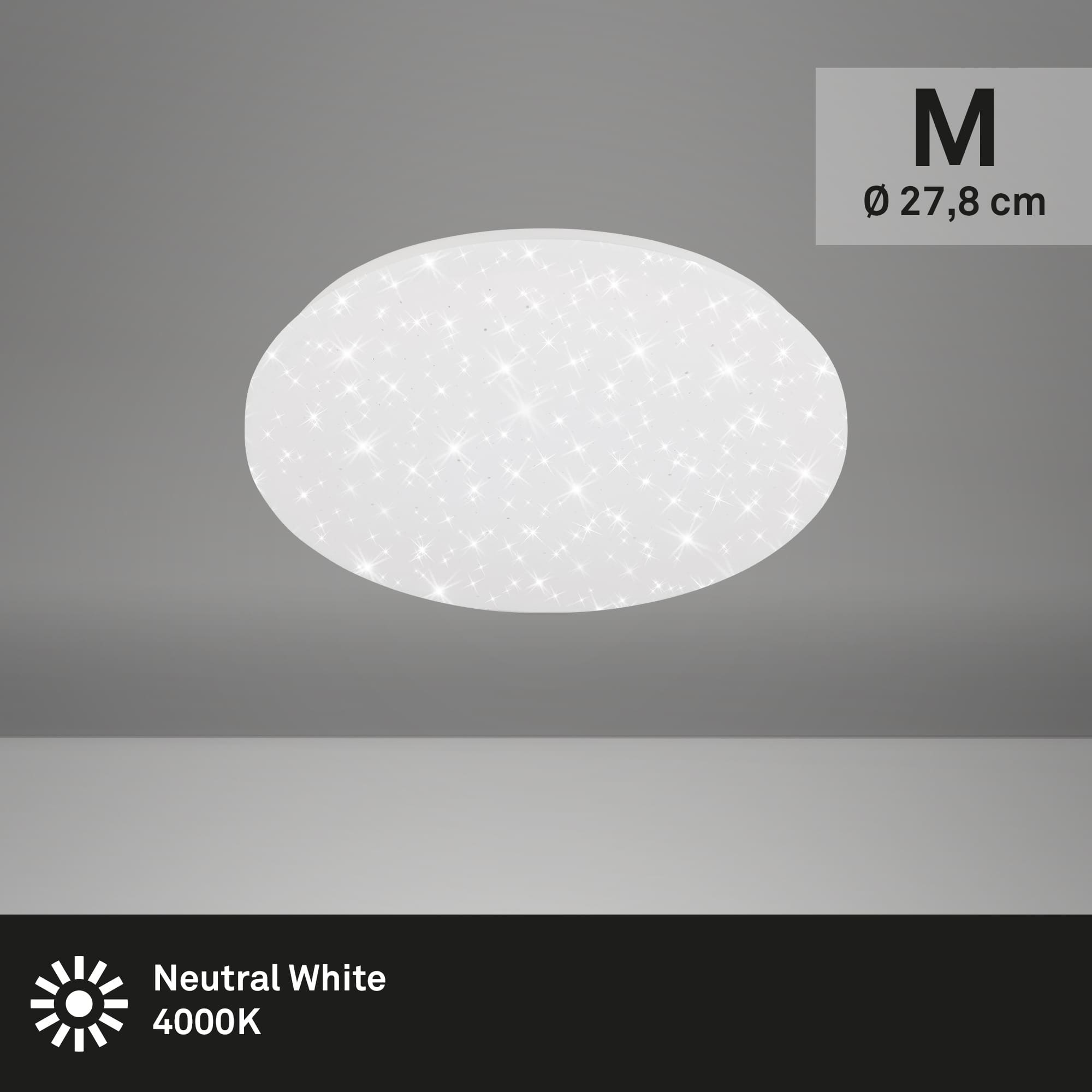 STERNENHIMMEL LED Panel, 100 cm, 2200 LUMEN, 24 WATT, Weiß