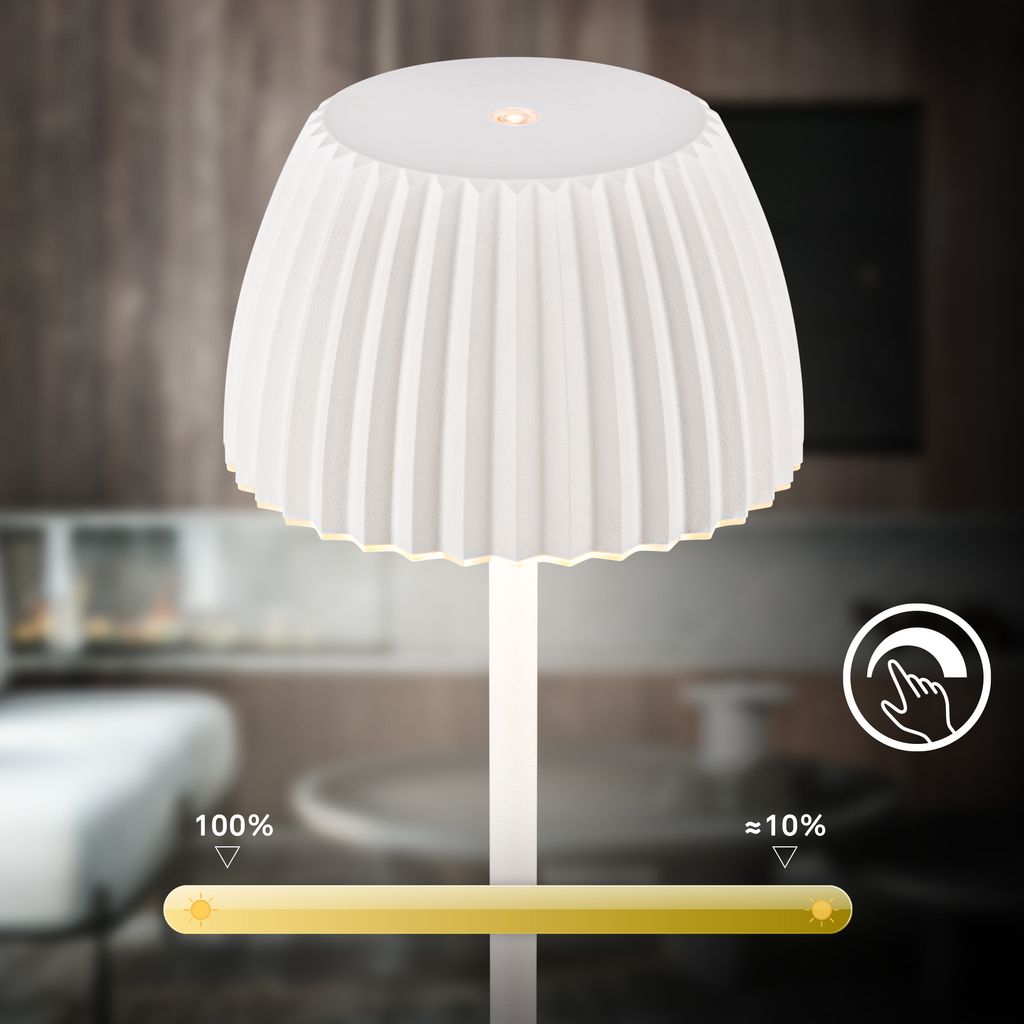 LED Stehlampe kabellos LED Stehleuchte Standleuchte Akku Wohnzimmer dimmbar 3