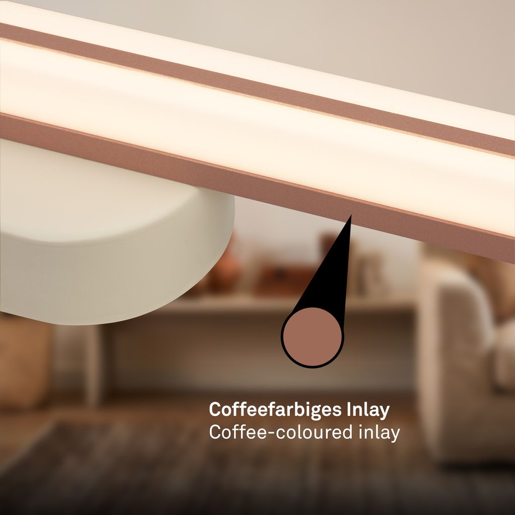 Ruth Wandlampe - 7W, 600lm, LED, Warmweiß, Warm Grey-Coffee