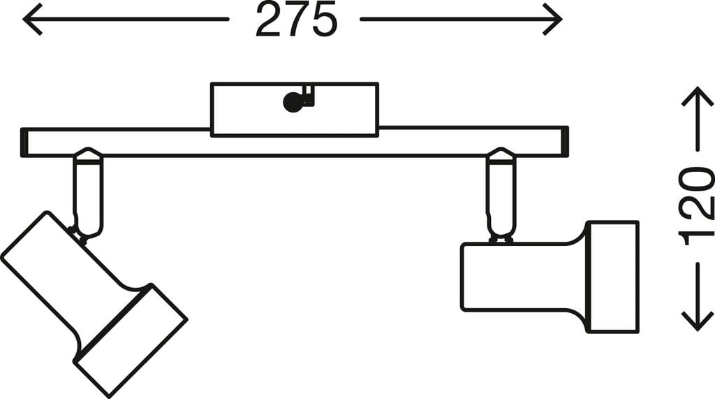 Briloner Rost Deckenstrahler, schwenkbar, warmweißes Licht, Kupfer-Antik