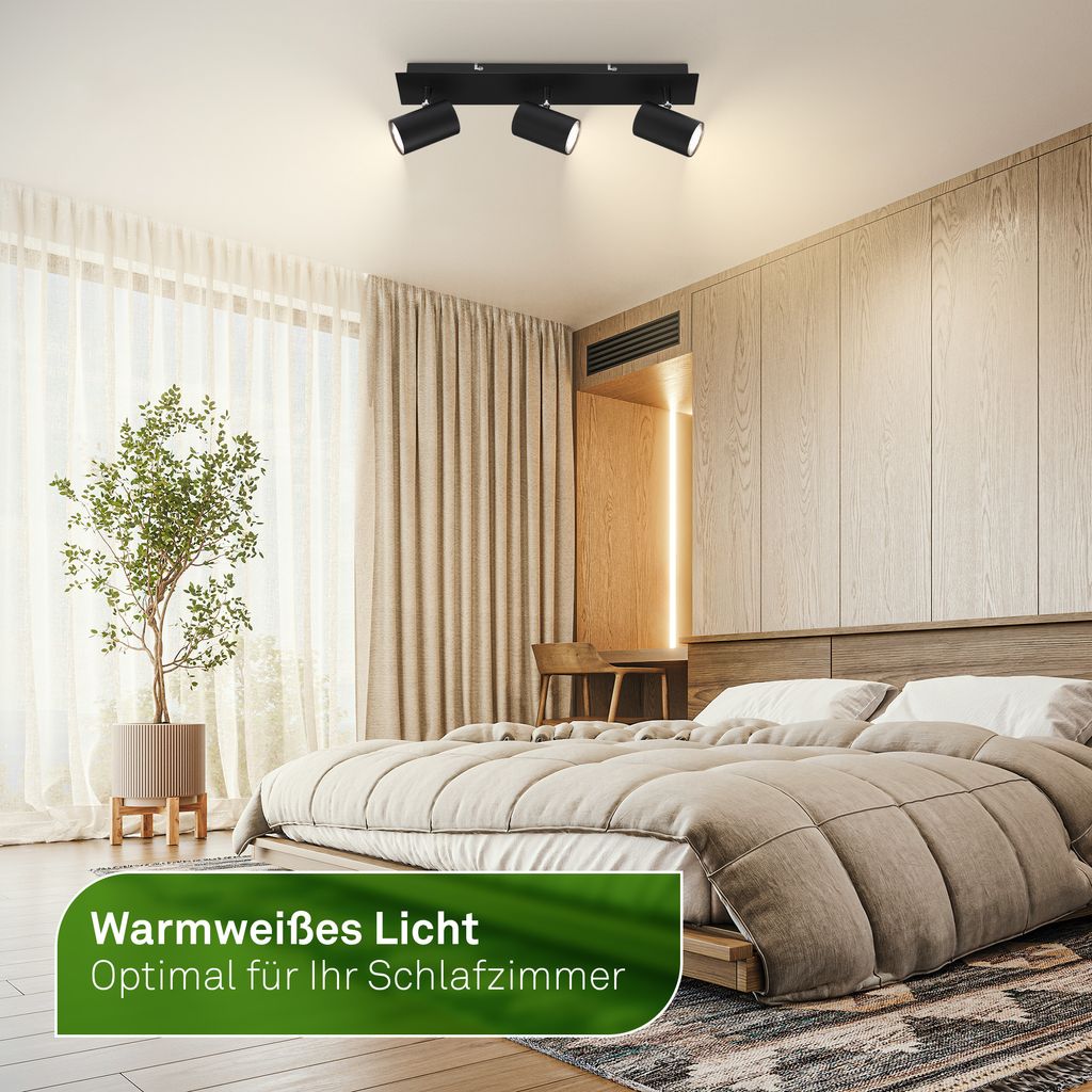 Briloner Isil A LED Deckenstrahler, mit EEK A Lichtquelle*, Schwenkbar, Schwarz