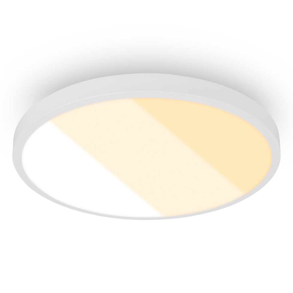 Shine Deckenlampe Ø24 cm - 18W, 2000lm, LED, Lichtfarbe wählbar, IP44, Weiß