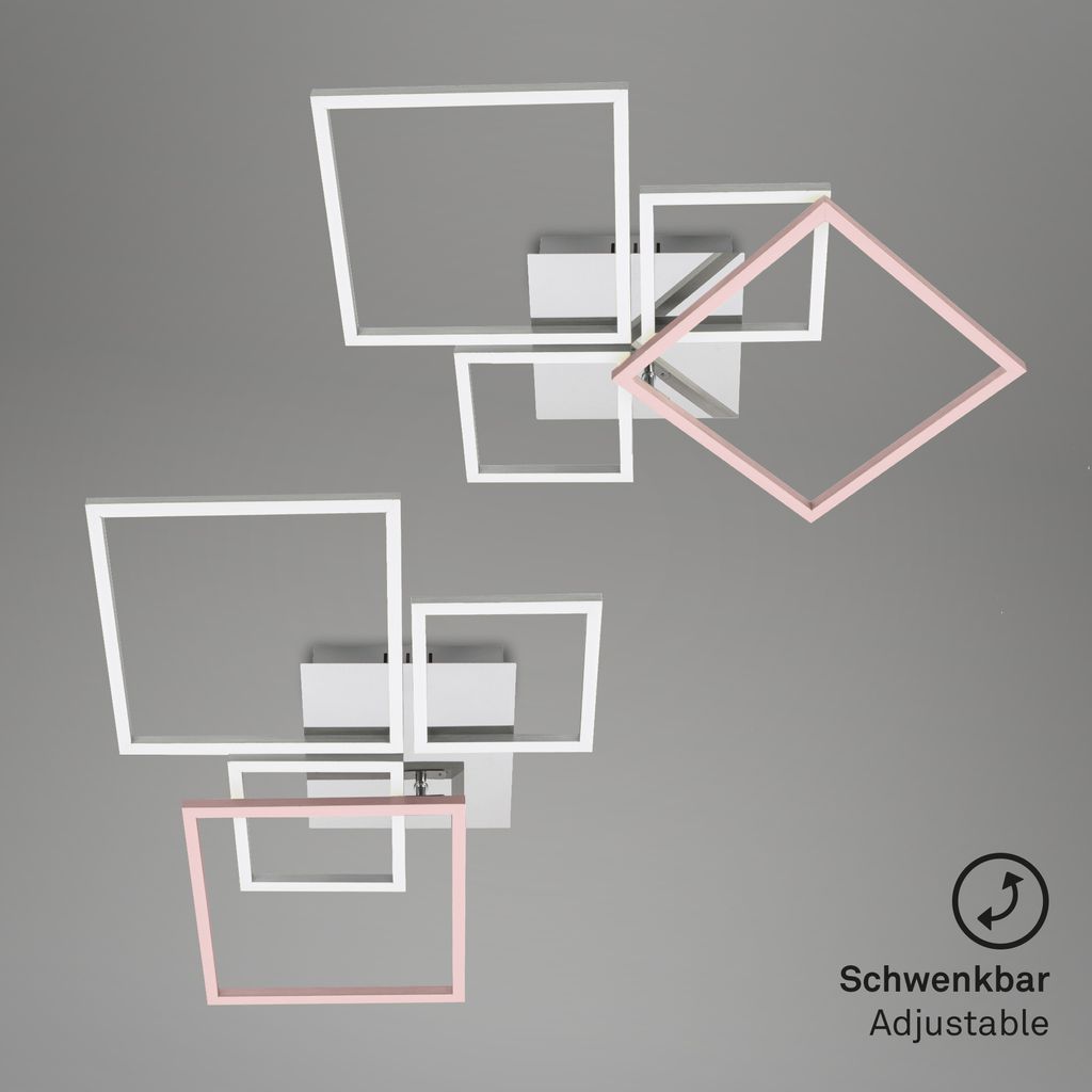 LED Deckenleuchte Fernbedienung CCT chrom 40W dimmbar Metall Briloner 6