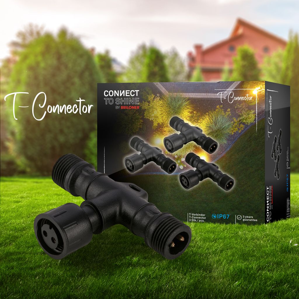 CONNECT TO SHINE 3er Set T-Verbinder für System-Erweiterungen, IP67