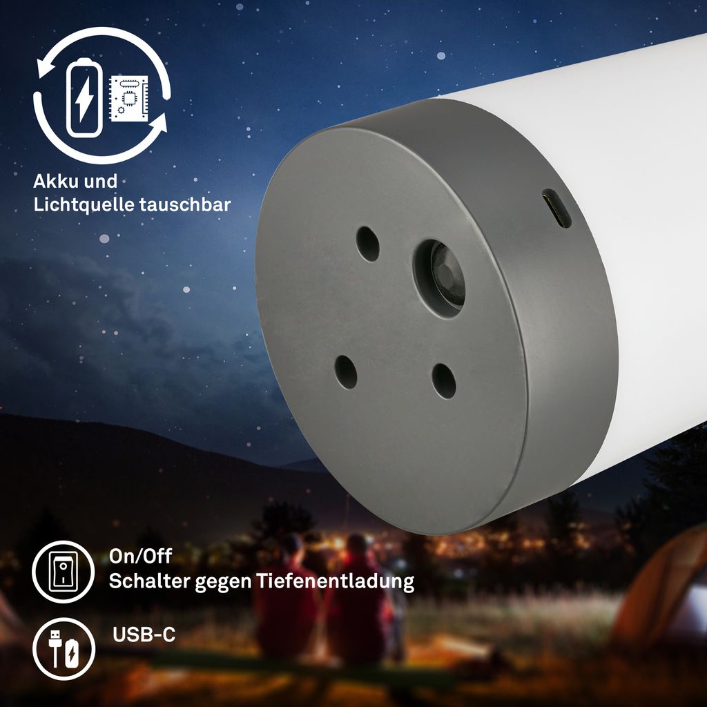 LED Tischlampe Akku LED Tischleuchte Dimmbar Kabellos Touch Terrasse RGB+W 5