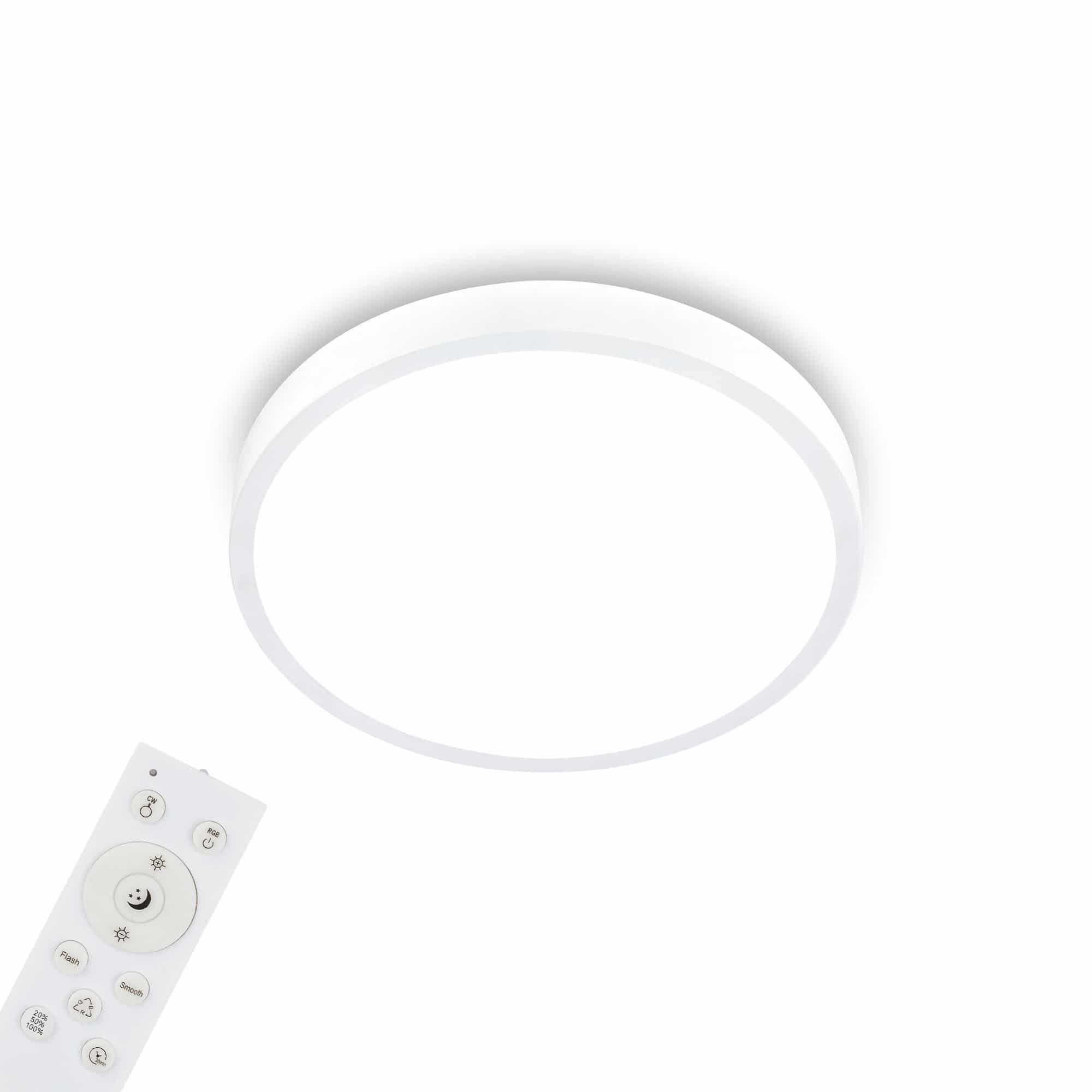 RGBW LED Aufbauleuchte Ø 38 cm, LED-Platine, 22 W, 2900 lm, weiß