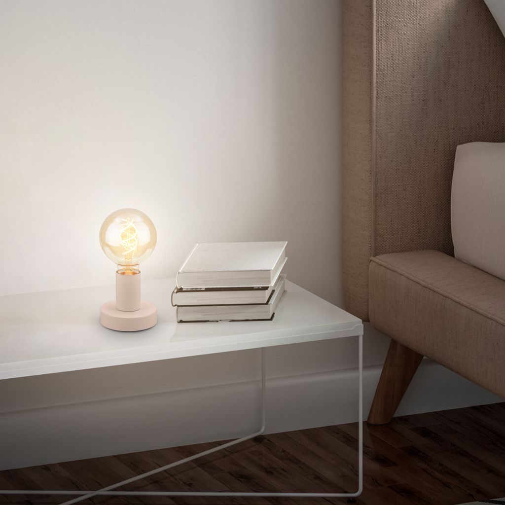 Tischlampe Tischleuchte Wohnzimmer Schlafzimmer Kabelschalter Flur Retro 4