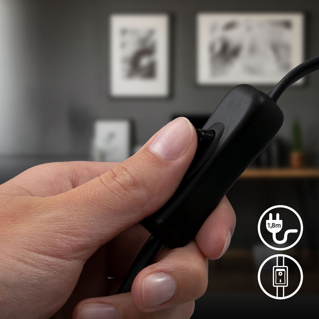 Schreibtischlampe Tischlampe Leselampe Kabelschalter Schwenkbar Büro 3