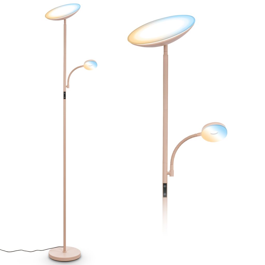 Sira Floor Lamp - Dimmable, LED, Reading Arm, CCT, Beige