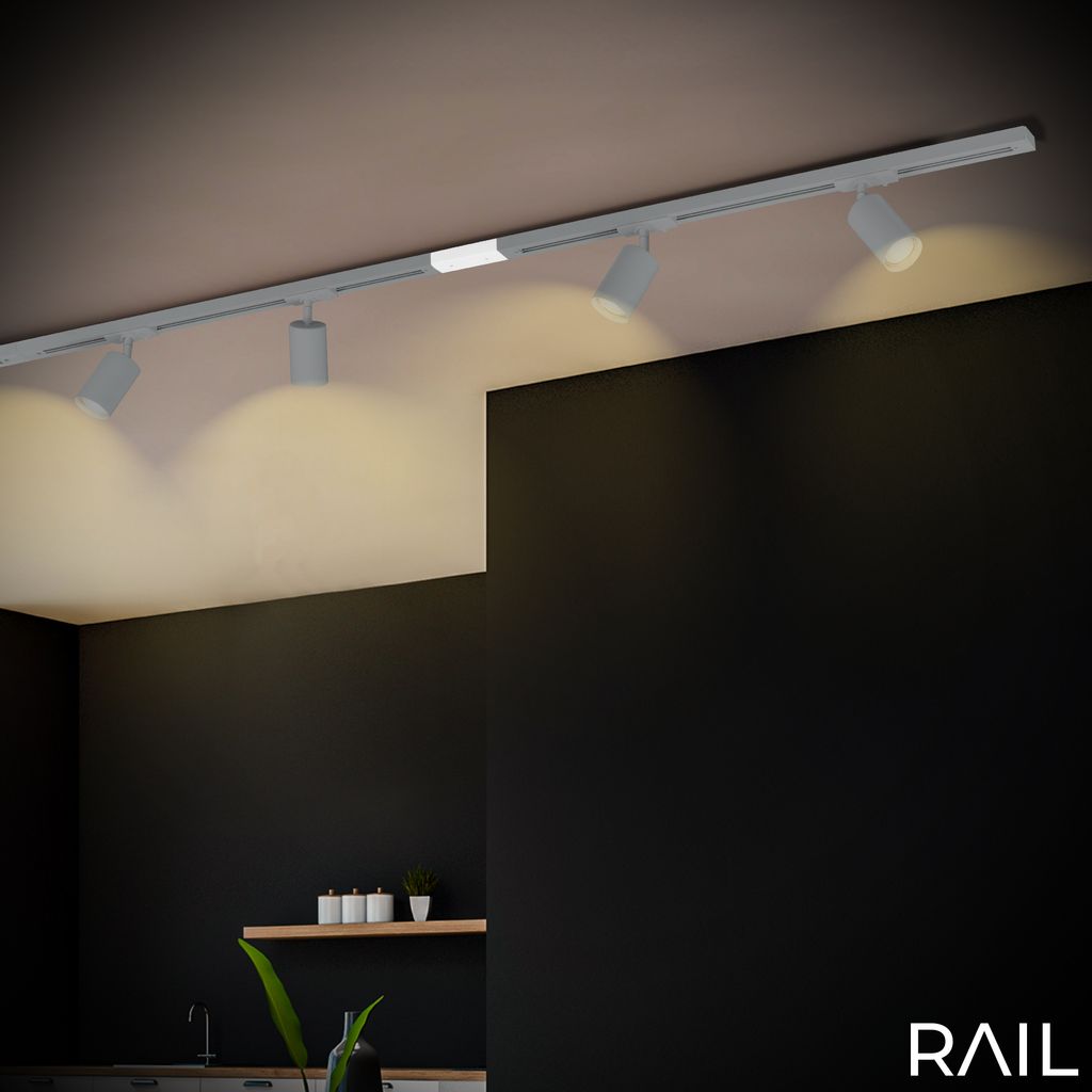 Briloner Rail Schienensystem. Mitte. Zubehör. Erweiterungskomponente. Weiß. 203 cm 5