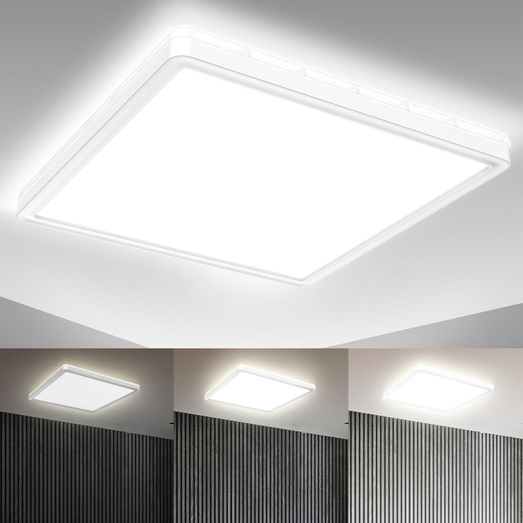 LED Panel 29,3x29,3 cm - 18W, 2400lm, dimmbar, flach, backlight, neutralweiß, weiß