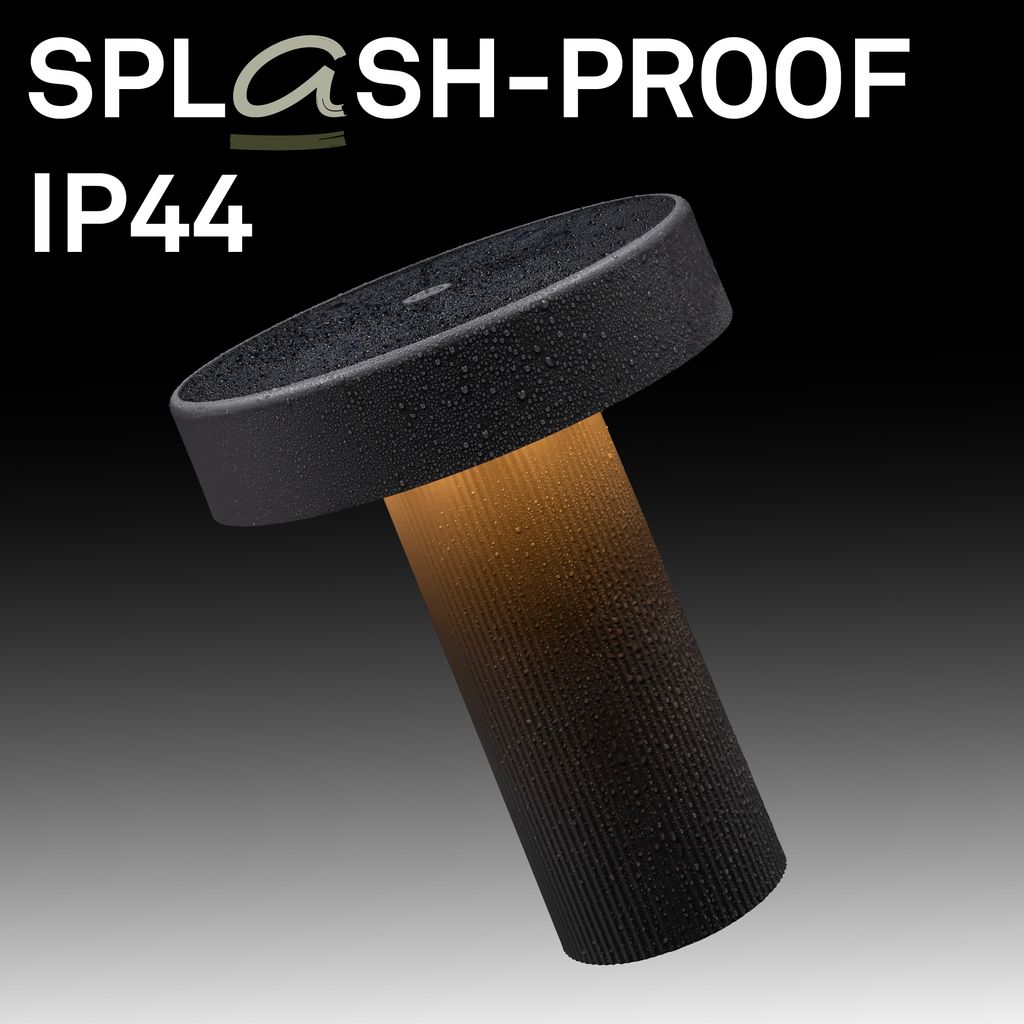 Poga Tischlampe - 1W, 150lm, Kabellos, LED, Dimmbar, Solar, Anthrazit