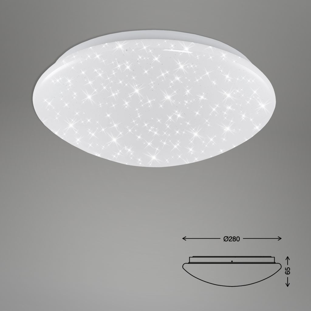 LED Deckenleuchte Sternenhimmel IP44 12 W weiß Metall-Kunststoff Briloner 21