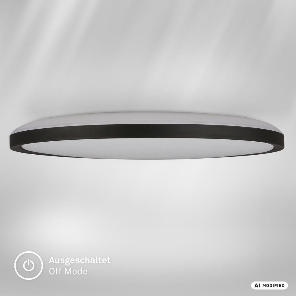 Slim LED Panel Ø29,3 cm - 18W, 2400lm, Fernbedienung, Dimmbar, CCT, Schwarz