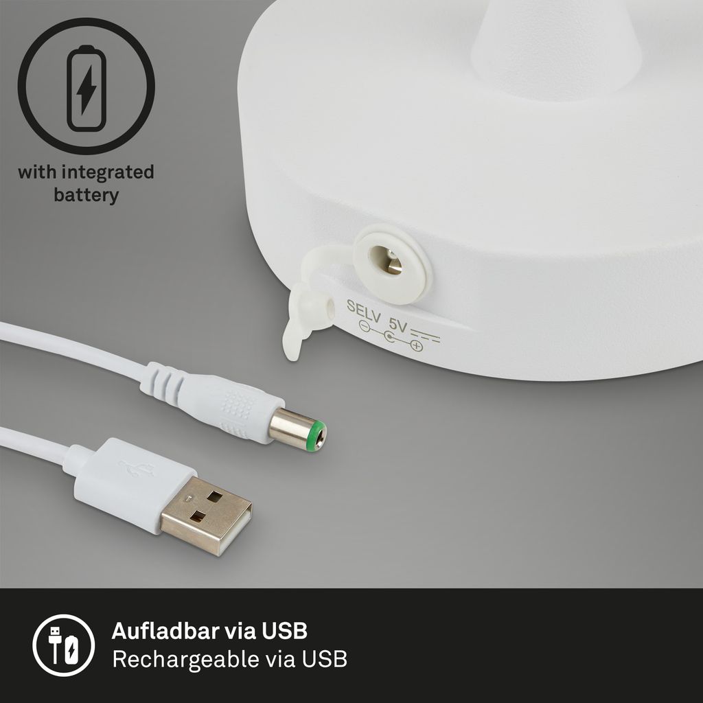 Touch LED External Table Light, Ø30 cm, LED -module, 3 W, 340 lm, wit