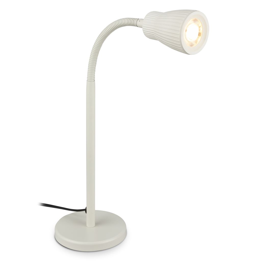 Briloner Riff Tischlampe - 3,5W, 400lm, LED, Warmweiß, Schwenkbar, Altweiß
