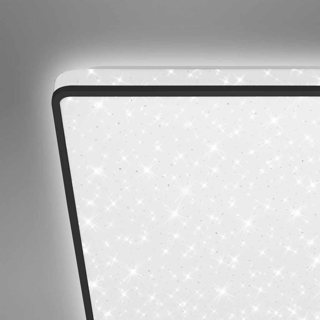 LED-Deckenleuchte, 27 cm, LED-Platine, 15 W, 1800 lm, schwarz