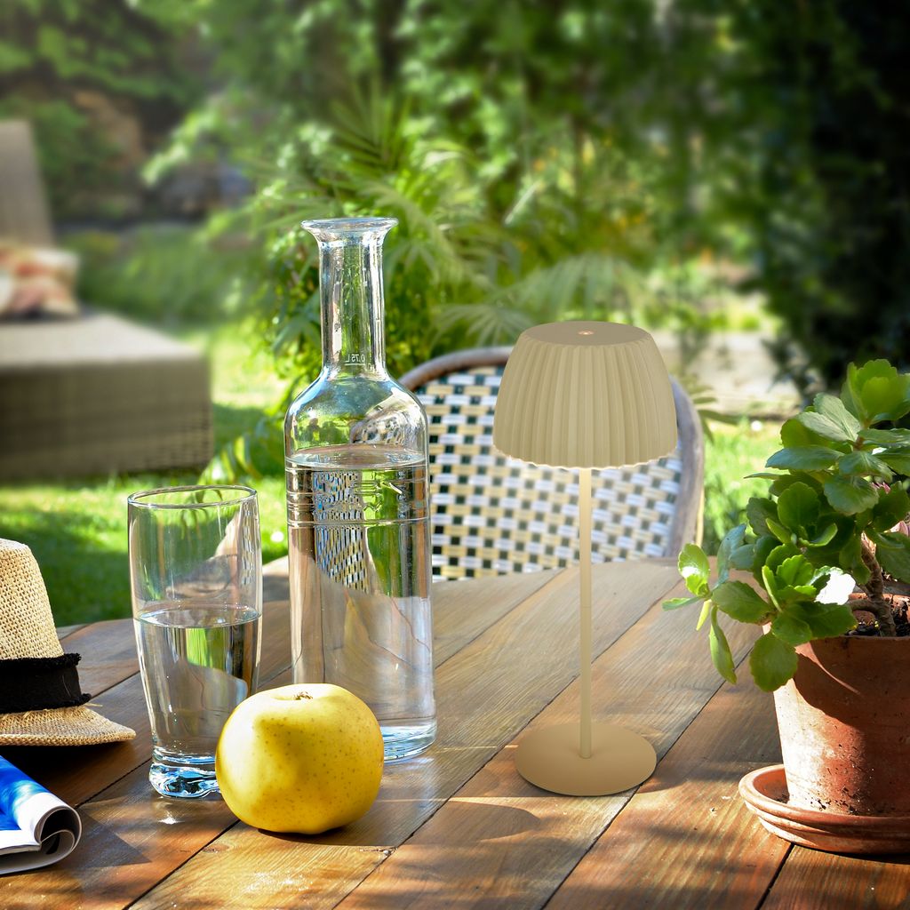 LED Tischlampe Akku LED Tischleuchte Dimmbar Kabellos Touch Aussen/Innen 7