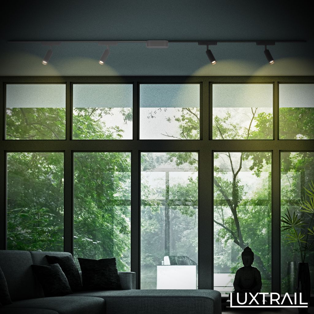 Briloner Luxtrail Schienensystem, Erweiterungsset, 2x LED Spots, Schwarz