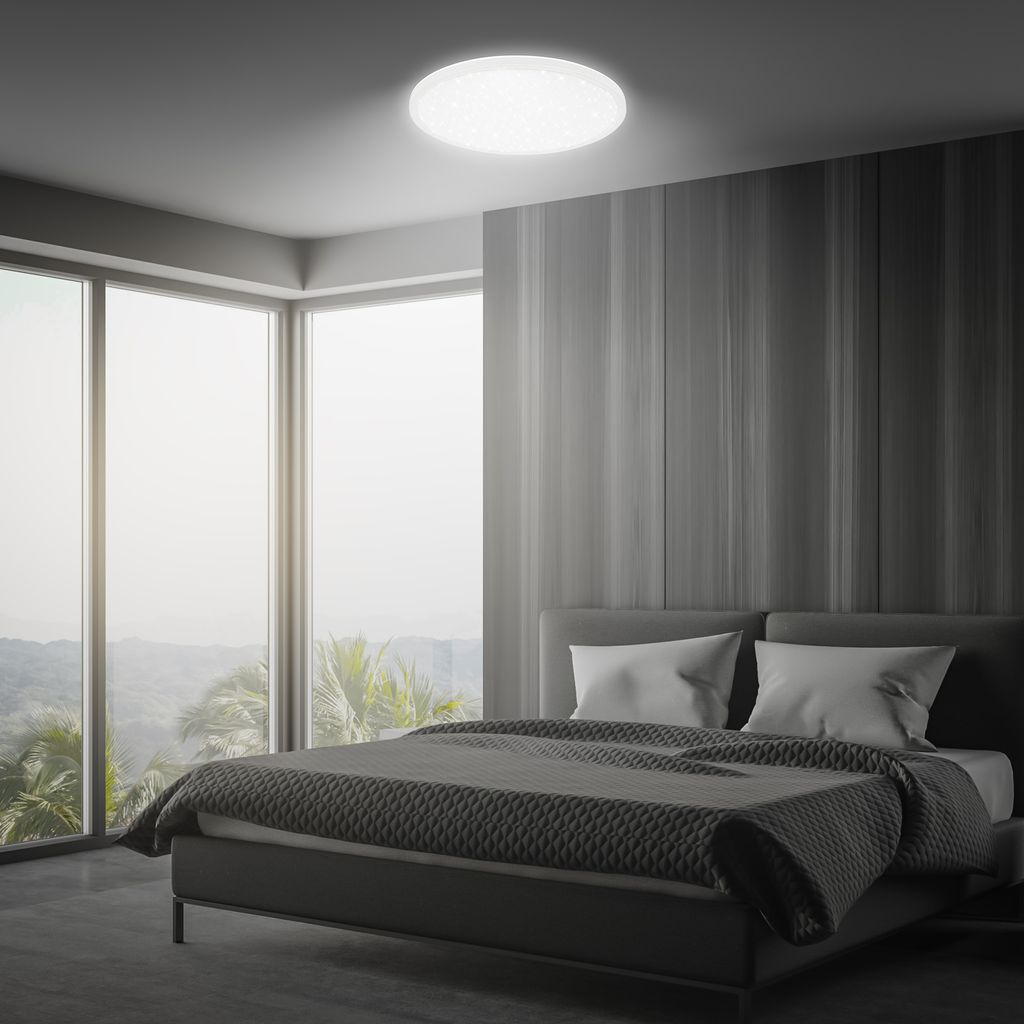 Slim LED Panel Ø37,5 cm - 22W, 3000lm, Fernbedienung, Dimmbar, Weiß