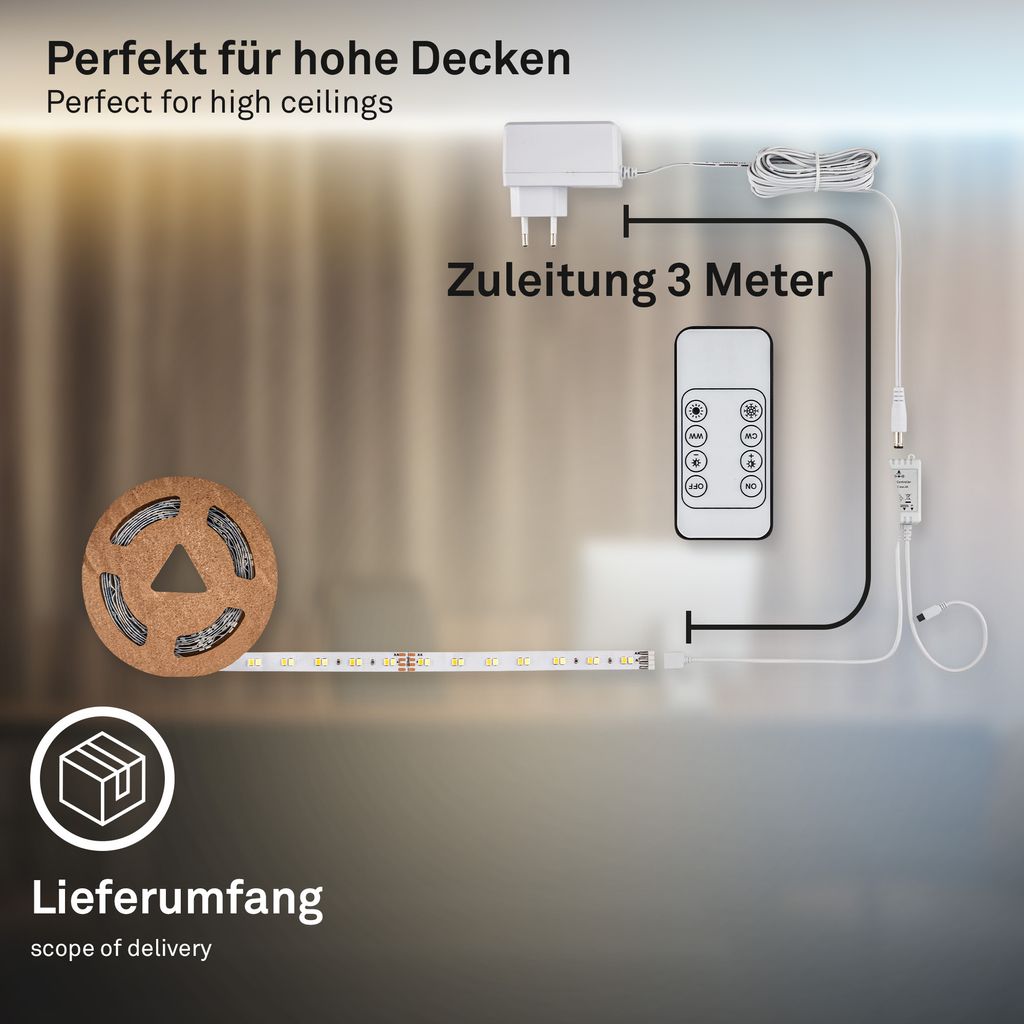Pimp Your Stripe Starterset LED Strip 2m, WiFi, CCT, Sprachsteuerung