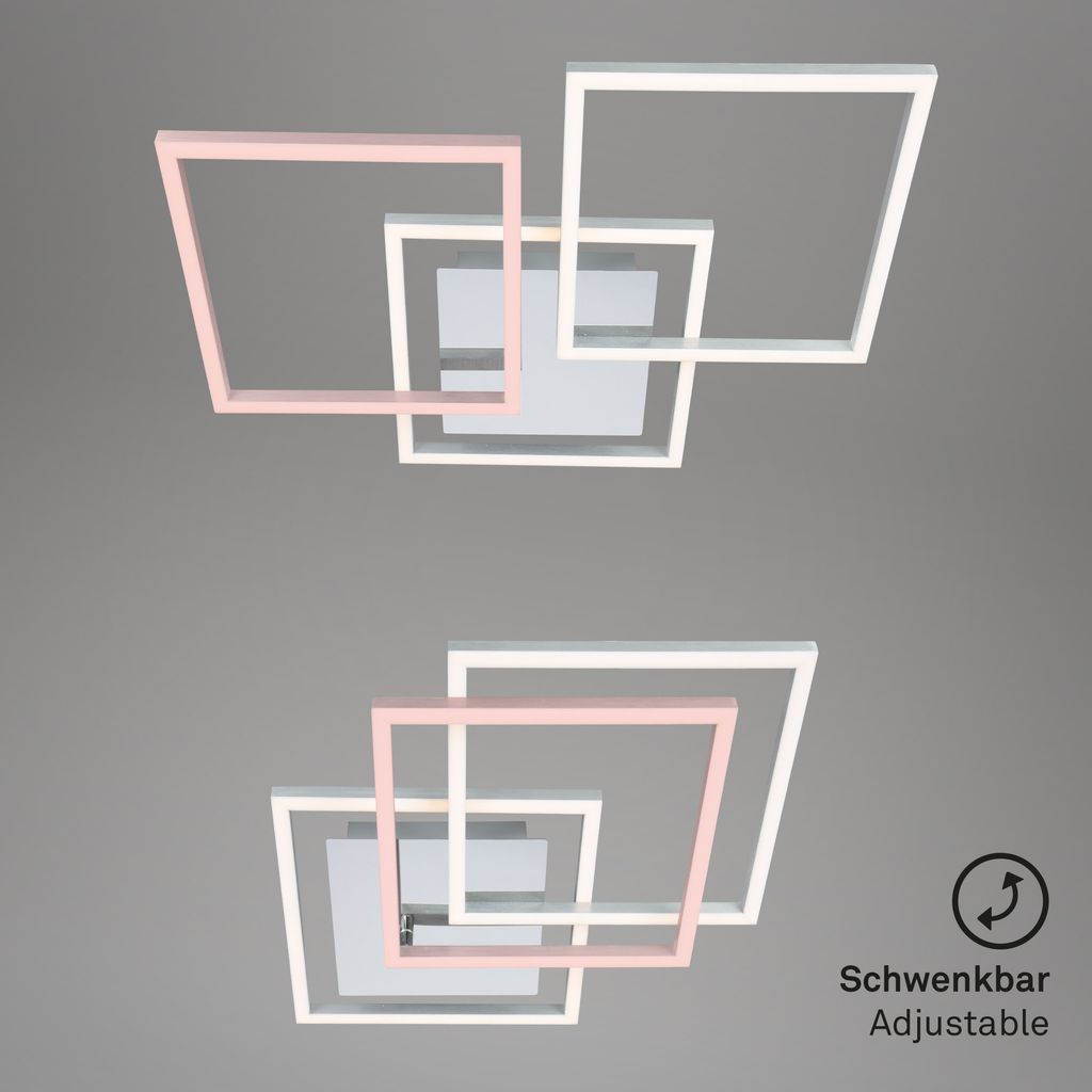 LED Deckenleuchte Dimmbar schwenkbar 36 W silber Metall-Kunststoff IP20 Briloner 6