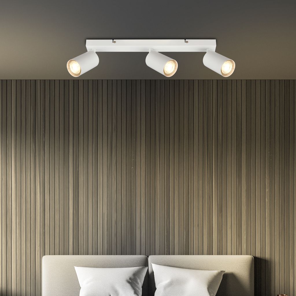 Deckenstrahler Spotleuchte Deckenlampe Wohnzimmer Flur schwenkbar. 3-flammig 5