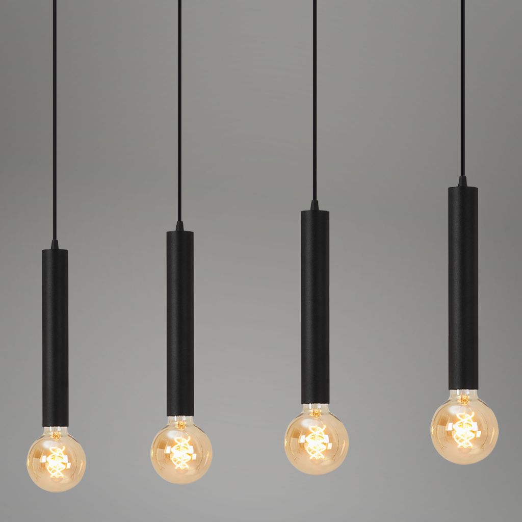 Briloner Leuchten LONGA - Pendelleuchten - 4031045 - Black Steel - 4-flammig - E27 Fassung max. 60 Watt - 85 x 10 x 110 cm 5