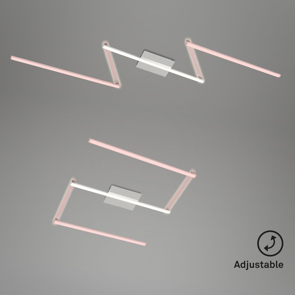 BRILONER STAFF LED Deckenleuchte. Schwenkbar. Warmweißes Licht. indirektes Licht. silberfarbig. 227.2 x 12 x 5 cm 4