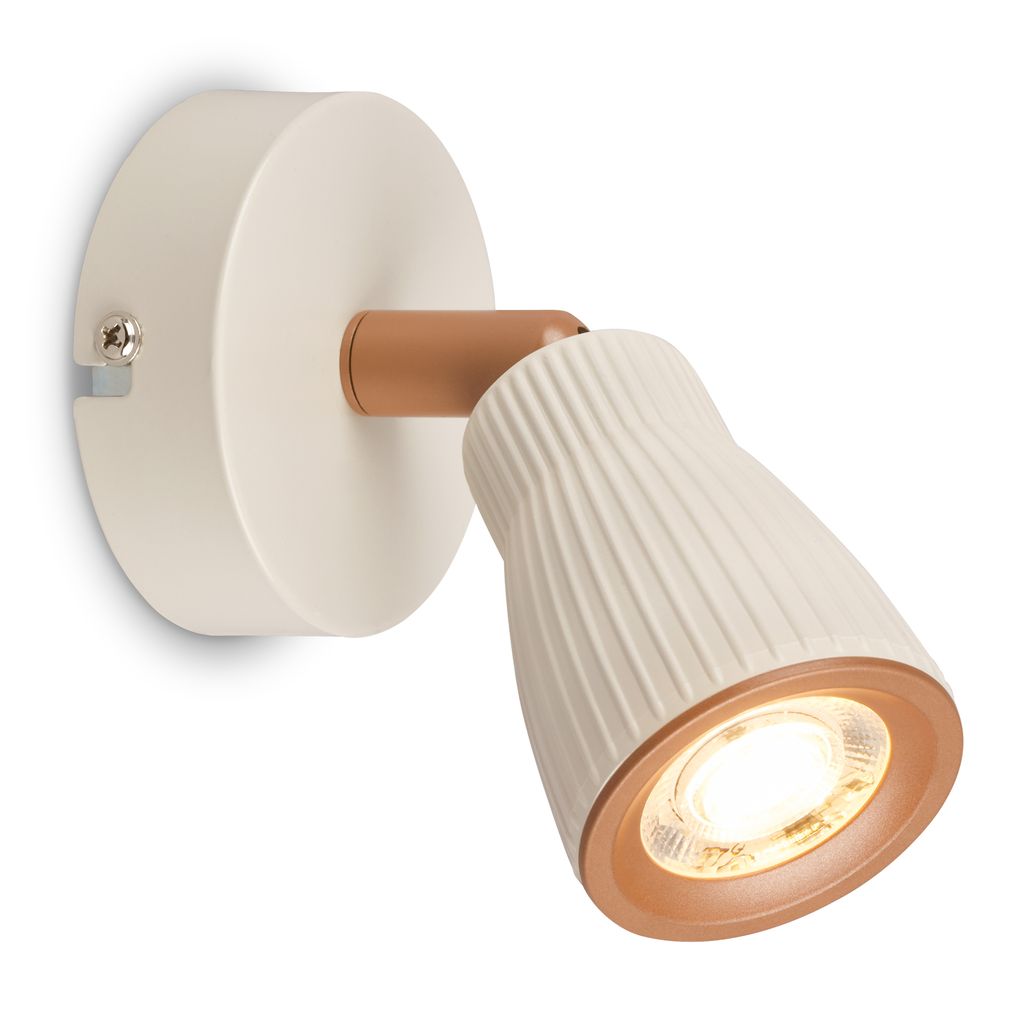 Riff Wandlampe Ø8 cm - 3,5W, 400lm, LED, Schwenkbar, Warmweiß, Warm Grey-Coffee
