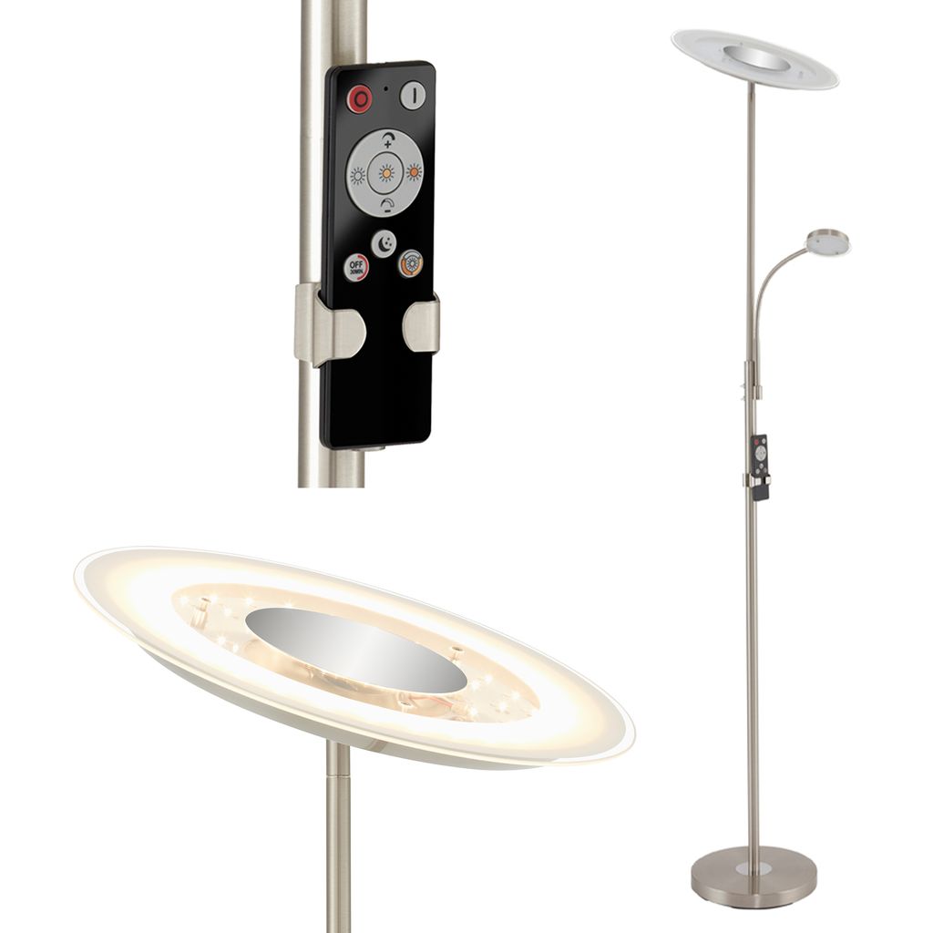 LED Fluter mit Lesearm, Nachtlicht, Timer, Schalter, Dimmbar