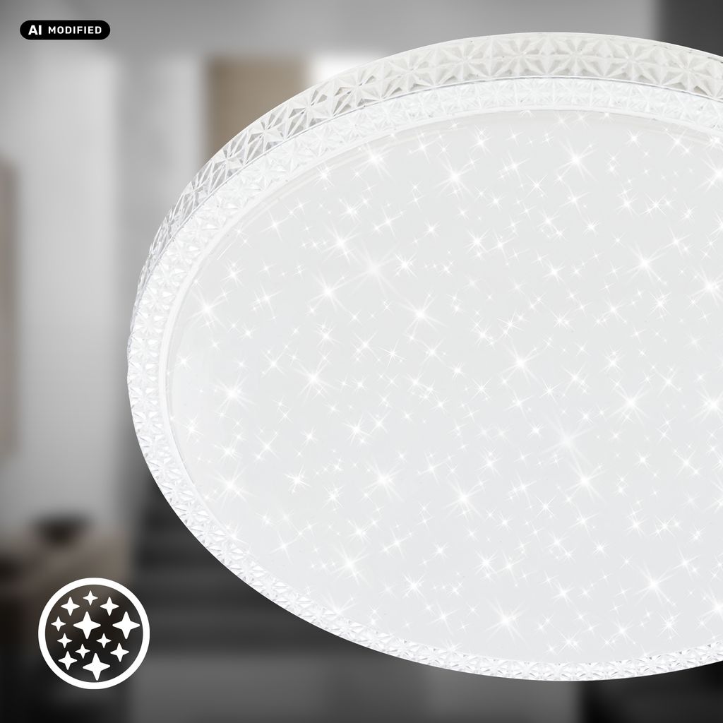 Astro Ceiling Light Ø39 cm - 24W, 2800lm, LED, Starry Sky Effect, Crystal Look, White