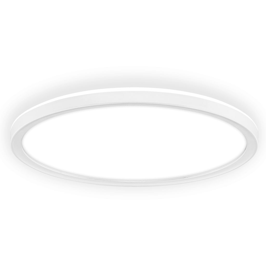 Briloner Slim Case Deckenleuchte Ø29 cm - 18W, 2400lm, LED, Dimmbar, Backlight, Weiß