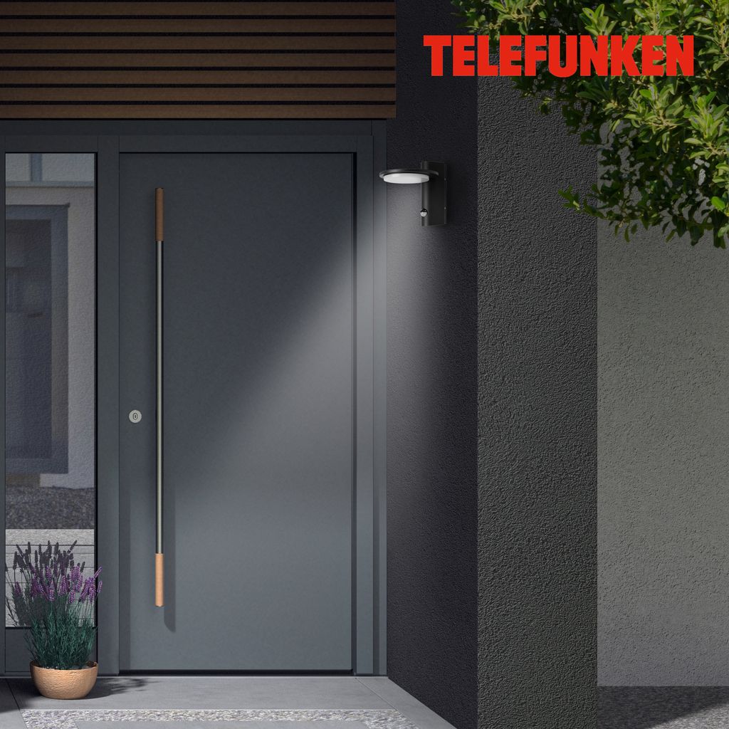 TELEFUNKEN LED Außenleuchte 18,7 cm 10W 1200lm schwarz