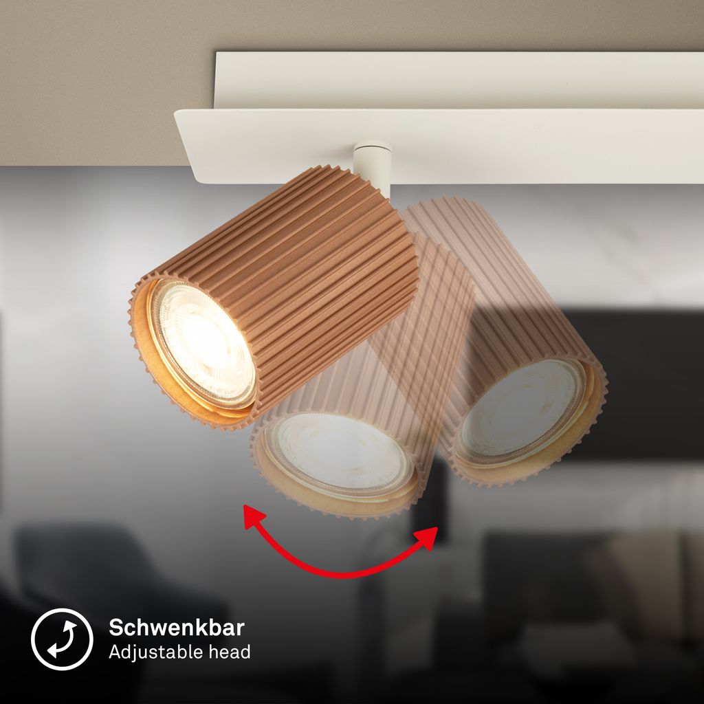 Ida Deckenstrahler 32 cm - GU10 Fassung, max. 9W, Schwenkbar, Coffee-Warm grey