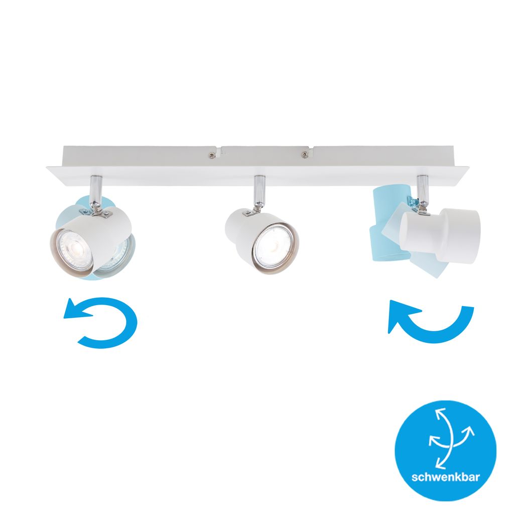 LED Deckenspot Deckenlampe 3xGU10 Strahler dreh- & schwenkbar 5 W Briloner 5