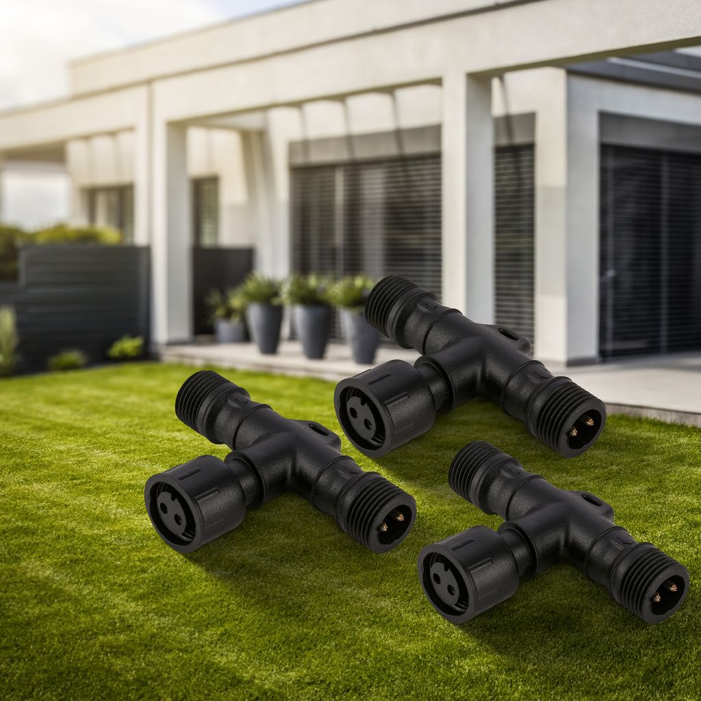 CONNECT TO SHINE 3er Set T-Verbinder für System-Erweiterungen, IP67