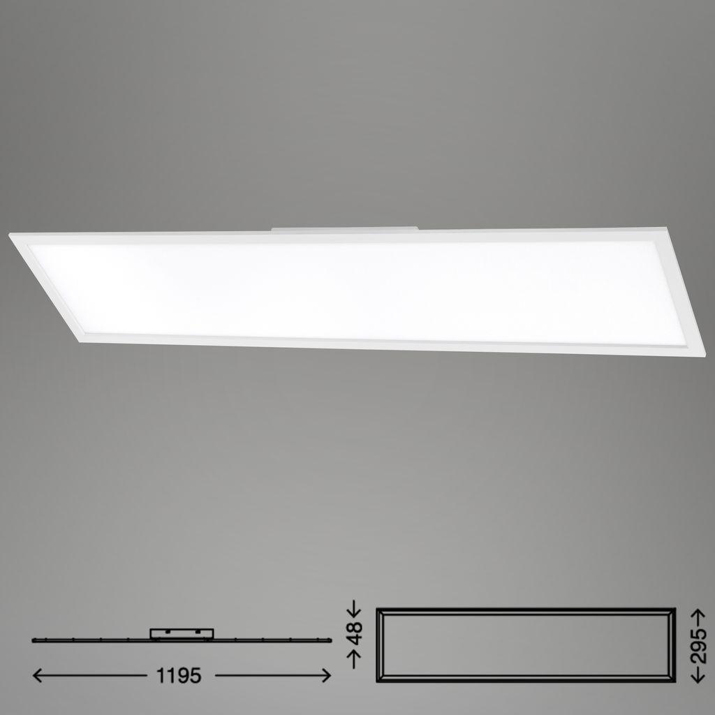 LED Panel Dimmbar Fernbedienung Ultraflach CCT 36 W weiß Metall Briloner 4