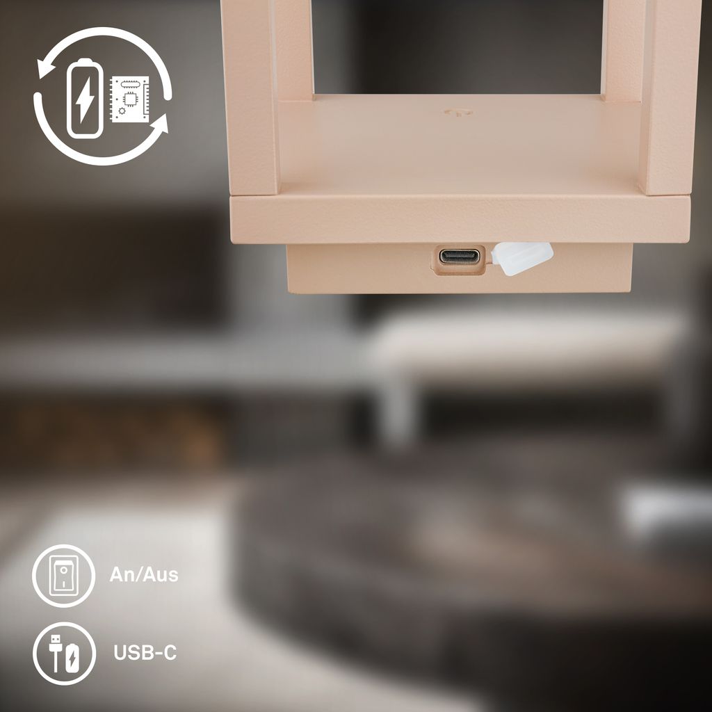 Laer Tischleuchte - 1,8W, 50lm, Kabellos, LED, Dimmbar, Touch, CCT, Beige
