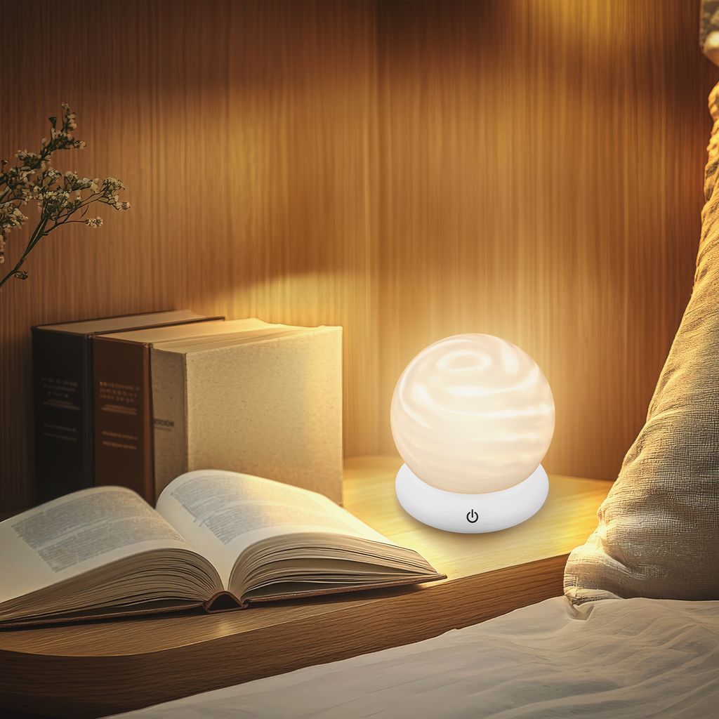 Lustro Tischleuchte - 0,45W, 40lm, Akku, LED, RGB, Warmweiß, Weiß