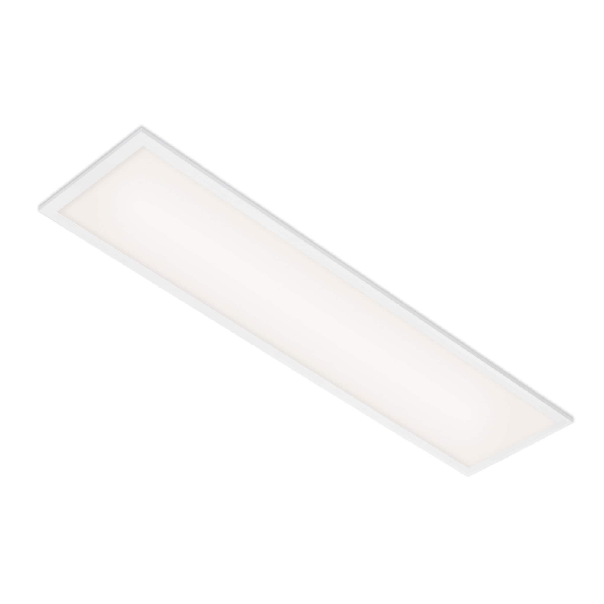 Briloner Simple LED Deckenleuchte, LED Panel Flach, Eckig, 100x25 cm, Weiß