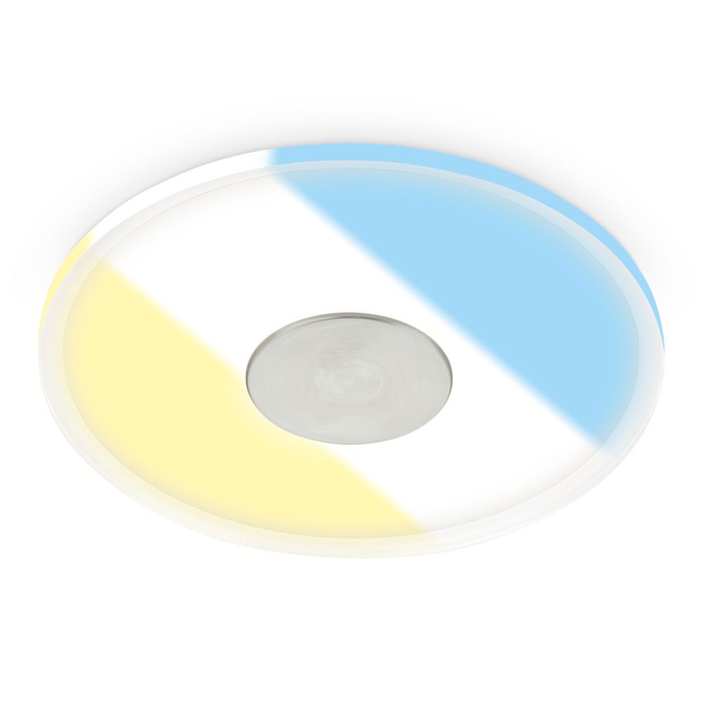 BRILONER VERRE LED Einbaustrahler Bad. IP44 Spritzwasserschutz. CTS Farbtemperaturschalter. Flaches Design. silberfarbig. 12 x 3.6 cm 0