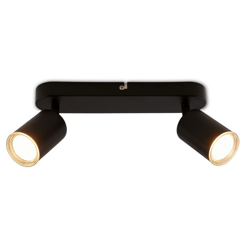 Nerida Deckenstrahler 27 cm - GU10 Fassung, max. 9W, Schwenkbar, IP44, Schwarz